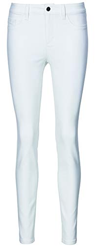 EXNER Damen Skinny 5 Pocket-Jeans, aus super-weichem Baumwoll-Stretch, Farbe weiß, Größe 38 von EXNER