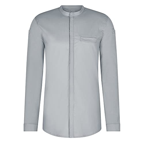 EXNER Funktions-Jacke, Kochjacke, Slim fit mit Polo Piqué, Langarm, Farbe silbergraut, Größe M von EXNER