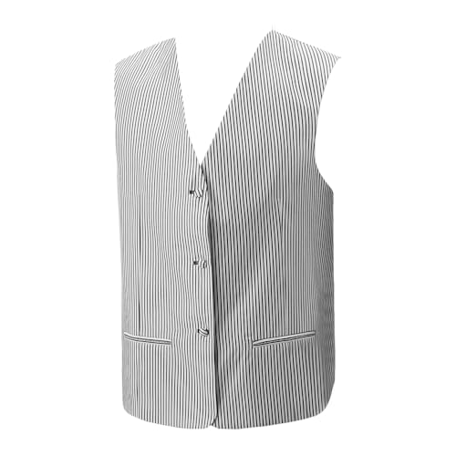 EXNER Herren-Weste, Service-Weste, Nadelstreifen, Farbe silber/schwarz, Größe 3XL von EXNER