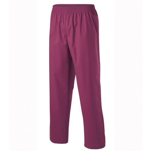 EXNER Medizinische OP-Schlupfhose, Pflege-Hose, Arbeitshose, Unisex für Herren und Damen in Medizin, Krankenpflege, Altenpflege, SPA, Wellnes, Kosmetik, Farbe Bordeaux, Größe 2XL von EXNER