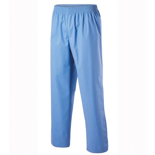 EXNER Medizinische OP-Schlupfhose, Pflege-Hose, Arbeitshose, Unisex für Herren und Damen in Medizin, Krankenpflege, Altenpflege, SPA, Wellnes, Kosmetik, Farbe Light Blue, Größe 4XL von EXNER