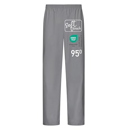 EXNER Medizinische OP-Schlupfhose, Pflege-Hose, Arbeitshose, Unisex für Herren und Damen in Medizin, Krankenpflege, Altenpflege, SPA, Wellnes, Kosmetik, Farbe Graphit, Größe L von EXNER