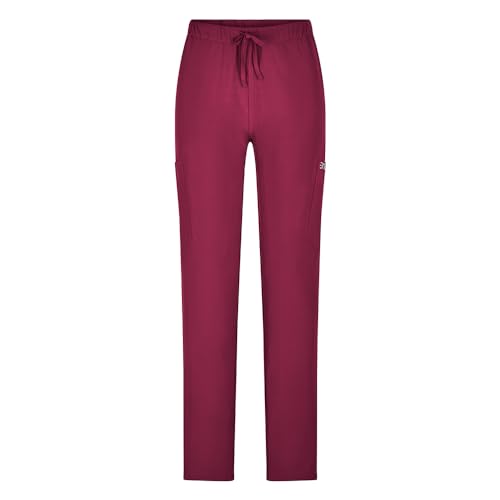 EXNER medizinische Schlupf-Hose, regularfit Stretch, für Damen in Krankenpflege, Altenpflege, Kosmetik, Medizin, Bordeaux, Größe XL von EXNER