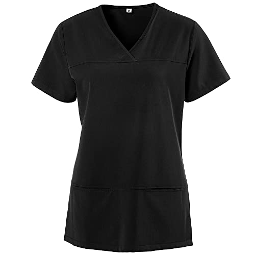 EXNER medizinischer Schlupf-Kasack X-Top, für Damen in Krankenpflege, Altenpflege, Kosmetik, Medizin, schwarz, Größe 4XL von EXNER