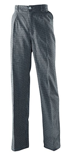 Kochhose / Bäckerhose Berufsbekleidung Hose Schwarz-Weiß Pepita mit Dehnzone Gr. 56 = Damen 48 von EXNER