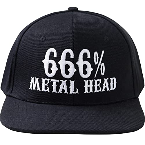 EXPRESS-STICKEREI Verstellbare Urban Basecap - Lustige Kappe mit Spruch 666% Metal Head - Kappe Hochwertige Schildkappe - Baseball Kappe - Snapback Kappe mit Verschluss - Einheitsgröße von EXPRESS-STICKEREI