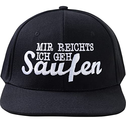 EXPRESS-STICKEREI Lustige Kappe Mit Spruch 'Mir Reichts Ich Geh Saufen' - Verstellbare Urban Basecap - Hochwertige Schildkappe - Baseball Snapback Mit Verschluss - Einheitsgröße von EXPRESS-STICKEREI
