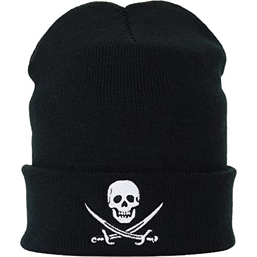 EXPRESS-STICKEREI Haube mit Spruch Piratenflagge - Strickmütze - Beanie für Damen und Herren - Warme Wintermütze mit Spruch - Lustige Strickmütze - Unisex Wollmütze von EXPRESS-STICKEREI