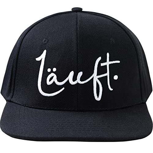EXPRESS-STICKEREI Lustige Kappe mit Spruch Läuft. Verstellbare Urban Basecap - Hochwertige Schildkappe - Baseball Kappe - Snapback Kappe mit Verschluss - Einheitsgröße von EXPRESS-STICKEREI