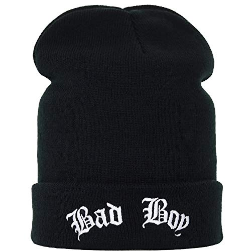 EXPRESS-STICKEREI Lustige Strickmütze - Warme Wintermütze mit Spruch Bad Boy - Beanie für Damen und Herren - Unisex Wollmütze - Heavy Metal Haube mit Spruch von EXPRESS-STICKEREI