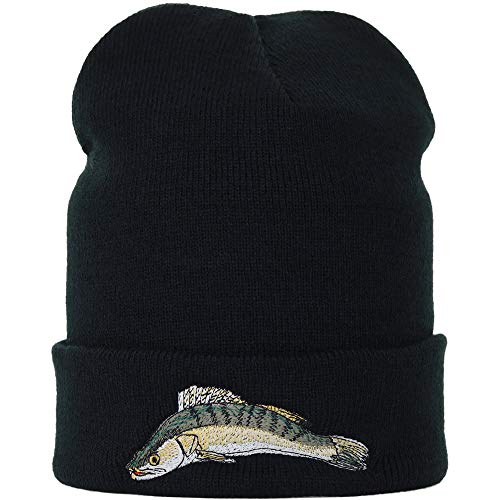 EXPRESS-STICKEREI Lustige Strickmütze - Warme Wintermütze mit Spruch Fischermütze Seemannsmütze mit Fisch Motiv - Beanie für Damen und Herren - Unisex Wollmütze - Fischer Haube mit Spruch von EXPRESS-STICKEREI