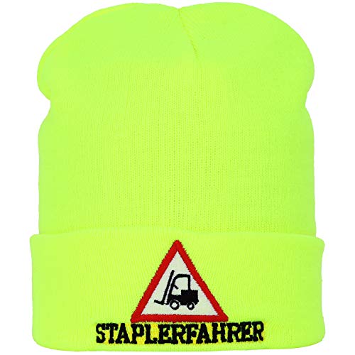 EXPRESS-STICKEREI Lustige Strickmütze - Warme Wintermütze mit Spruch Staplerfahrer - Beanie für Damen und Herren - Unisex Wollmütze Seemannsmütze - Beanie Haube mit Motiv von EXPRESS-STICKEREI