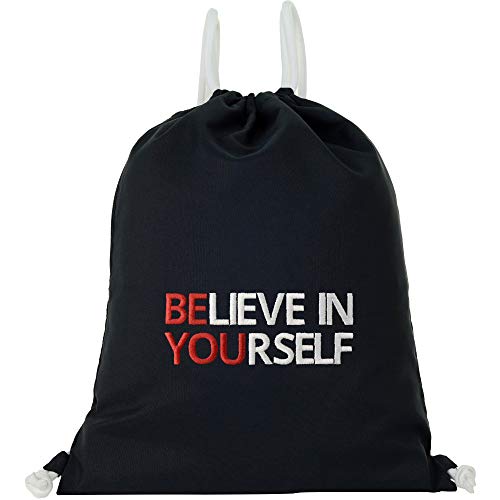 EXPRESS-STICKEREI Motivation Sportbeutel Turnbeutel mit Spruch Gymbag Rucksack lustige Beuteltasche von EXPRESS-STICKEREI