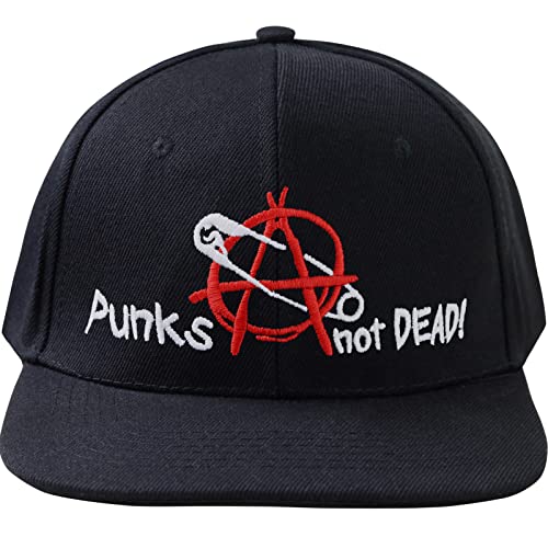 EXPRESS-STICKEREI Steampunk Cap Bestickt “Punks not Dead | Outdoor Snapback mit Verschluss verstellbare Unisex Kappe | Punk Music Basecap | Baseball Kappe Männer Frauen | Einheitsgröße von EXPRESS-STICKEREI