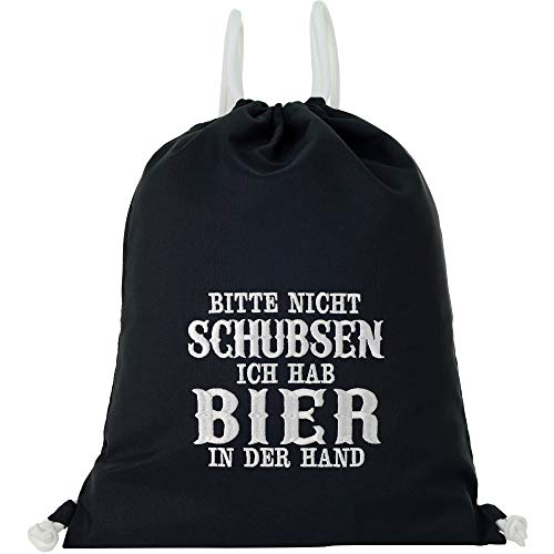 EXPRESS-STICKEREI Turnbeutel mit Spruch Sportbeutel Rucksack lustige Festival Beuteltasche von EXPRESS-STICKEREI