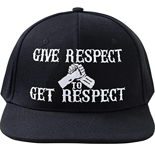 EXPRESS-STICKEREI Verstellbare Urban Basecap - Lustige Kappe mit Spruch Give Respect to get Respect Hochwertige Schildkappe - Baseball Kappe - Snapback Kappe mit Verschluss - Einheitsgröße von EXPRESS-STICKEREI
