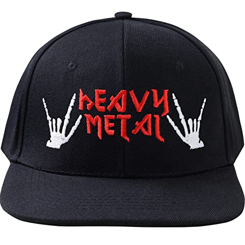 EXPRESS-STICKEREI Verstellbare Urban Basecap - Lustige Kappe mit Spruch Heavy Metal - Devil Horns - Hochwertige Schildkappe - Baseball Kappe - Snapback Kappe mit Verschluss - Einheitsgröße von EXPRESS-STICKEREI