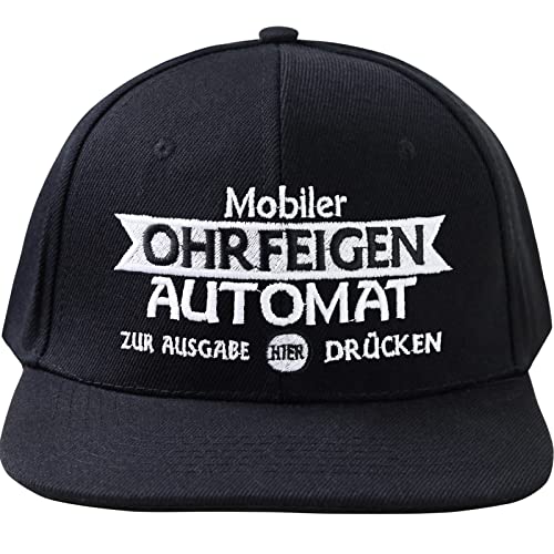 EXPRESS-STICKEREI Lustige Kappe mit Spruch Mobiler Ohrfeigen Automat - Verstellbare Urban Basecap - Hochwertige Schildkappe - Baseball Kappe - Snapback Kappe mit Verschluss - Einheitsgröße von EXPRESS-STICKEREI
