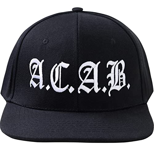 Snapback mit Stickerei ACAB | verstellbare Unisex Cap | ACAB Kappe mit Verschluss | Outdoor Basecap für Sport & Freizeit | Baseball Kappe Männer Frauen | Einheitsgröße von EXPRESS-STICKEREI