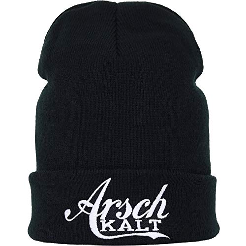EXPRESS-STICKEREI Lustige Strickmütze - Warme Wintermütze mit Spruch Arschkalt - Strickmütze - Beanie für Damen und Herren - Unisex Wollmütze - Haube mit Spruch von EXPRESS-STICKEREI
