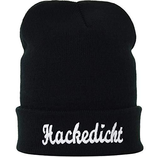 Strickmütze HACKEDICHT Outdoor Wintermütze Festival Beanie Cap Herren Beanie mit Stickerei | Heavy Metal Mütze/Seemannsmütze Bachelor Party OneSize Biker Wollmütze Bierliebhaber von EXPRESS-STICKEREI