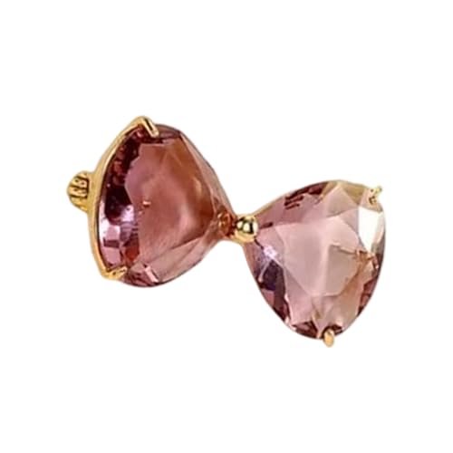 Brosche mit Schleife, stabile Legierung mit Kristallen, elegantes formelles Accessoire mit sicherem Verschluss, formelle Anlässe, Einheitsgröße, Wie beschrieben von EXQIOUR