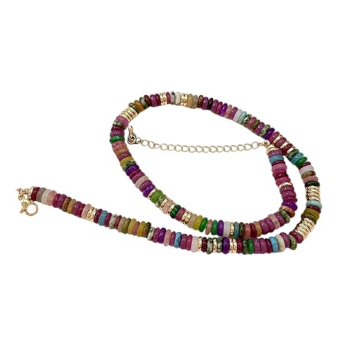 EXQIOUR Kunstvolle Perlenkette mit robusten Kristallsteinen für den täglichen Gebrauch oder besondere Anlässe, handgefertigter Schmuck EXQIOUR Kunstvolle Perlenkette mit robusten Kristallsteinen für den täglichen Gebrauch oder besondere Anlässe, handgefertigter Schmuck von EXQIOUR