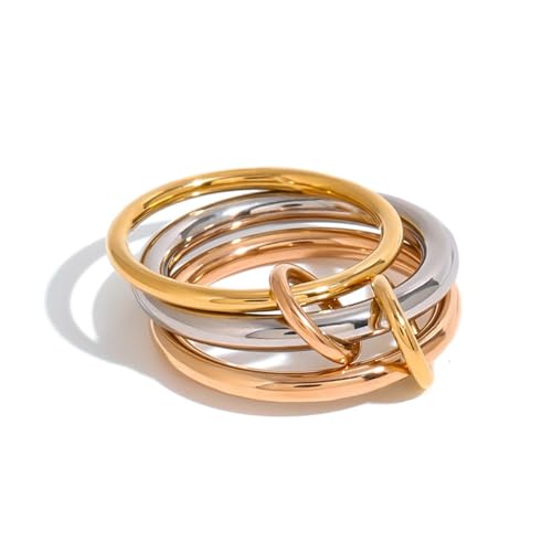 EXQIOUR Praktische, stabile Legierungsringe mit einem einfachen Stil für trendige Männer und Frauen, die Mode und Individualität suchen, Partyschmuck, Einheitsgröße, Wie beschrieben, Wie beschrieben von EXQIOUR