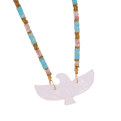 EXQIOUR Stein-Halskette, multifunktionaler Vogel-Anhänger, handgefertigter Schmuck, stilvolle Perlen-Halskette, Geschenk für stilvolle Personen, einzigartig, Einheitsgröße, Wie beschrieben, Wie EXQIOUR Stein-Halskette, multifunktionaler Vogel-Anhänger, handgefertigter Schmuck, stilvolle Perlen-Halskette, Geschenk für stilvolle Personen, einzigartig, Einheitsgröße, Wie beschrieben, Wie von EXQIOUR