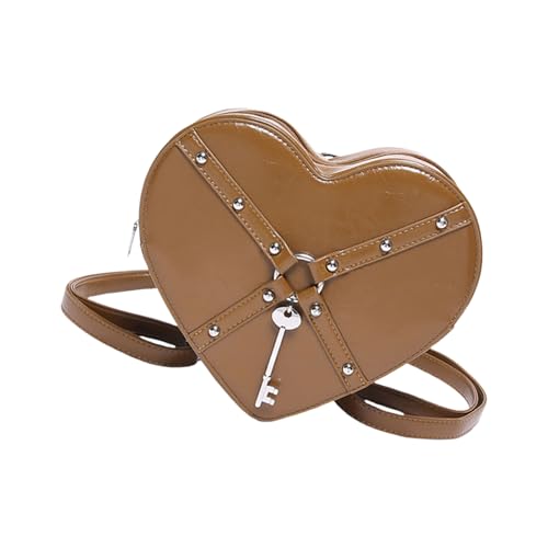 EXQIOUR Trendige Umhängetasche mit Herzen, klein, modisch, PU-Leder, Phönen-Tasche für stilvolle Frauen, niedliche Umhängetasche, BN, One Size EXQIOUR Trendige Umhängetasche mit Herzen, klein, modisch, PU-Leder, Phönen-Tasche für stilvolle Frauen, niedliche Umhängetasche, BN, One Size von EXQIOUR