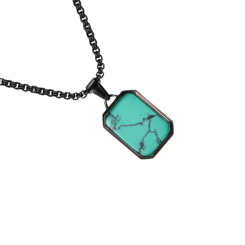 Rechteckige geometrische Anhänger-Halskette, Edelstahlschmuck, Naturstein-Halskette, geeignet für verschiedene Anlässe, Edelstahl-Anhängerkette, Einheitsgröße, Wie beschrieben, Wie beschrieben Rechteckige geometrische Anhänger-Halskette, Edelstahlschmuck, Naturstein-Halskette, geeignet für verschiedene Anlässe, Edelstahl-Anhängerkette, Einheitsgröße, Wie beschrieben, Wie beschrieben von EXQIOUR