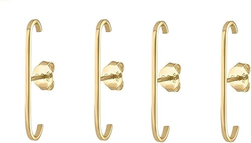 EXQST 2 Paar Wrap Ohrläppchen Ohrstecker Minimalistische Hosenträger Ohrmanschette Ohrringe Trendy Cubic Zirkonia Ohrringe Neue Minimalistische Hosenträger Ohrmanschette Ohrringe Geschenk für Sie von EXQST