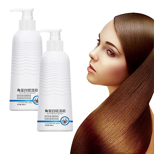 EXQST Keratin Revitalisierende Creme Haarglättender Leave-in-Conditioner für Frauen Keratin Nährender Conditioner Keratin Boost Belebendes Haar für trockenes, strapaziertes Haar von EXQST