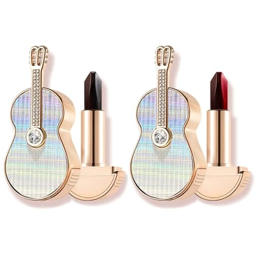 EXQST Pintalabios Mate Violin 3 Farben in 1 Lippenstift in Regenbogengitarrenform, matt, langlebig, wasserfest, Lippenstift für Frauen, feuchtigkeitsspendender Gitarren-Lippenstift von EXQST