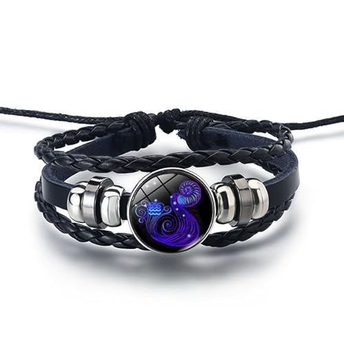 EXQST Zodiac Soul Armband Seelenarmband Multi-Layer Konstellation Lederarmband Vintage Handgewebt Perlen von EXQST