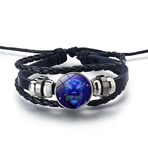 EXQST Zodiac Soul Armband Seelenarmband Multi-Layer Konstellation Lederarmband Vintage Handgewebt Perlen von EXQST