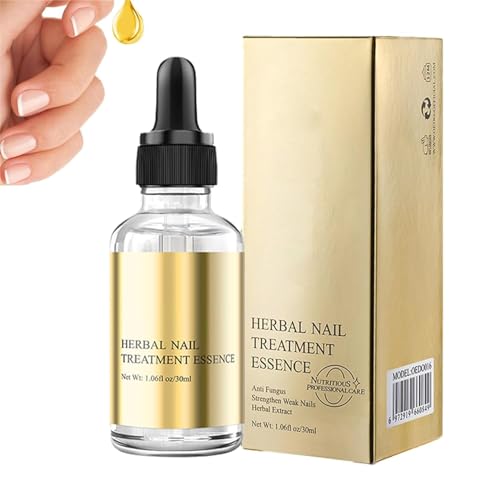 Kräuternagelessenz Nagelpflegeset Nagelerneuerungsflüssigkeit Kräuternährende Fingernagelessenz für beschädigte und verfärbte Nägel von EXQST