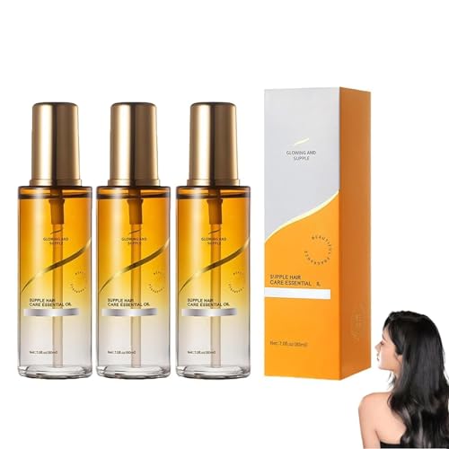 Parfümiertes Haarpflege-Spray mit ätherischen Ölen, Protein-Haarreparatur, Leave-In-Spray mit ätherischen Ölen, Anti-Frizz-Haarserum, nährendes, feuchtigkeitsspendendes Haar, ätherisches Öl für alle H von EXQST