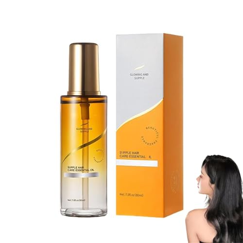 Parfümiertes Haarpflege-Spray mit ätherischen Ölen, Protein-Haarreparatur, Leave-In-Spray mit ätherischen Ölen, Anti-Frizz-Haarserum, nährendes, feuchtigkeitsspendendes Haar, ätherisches Öl für alle H von EXQST