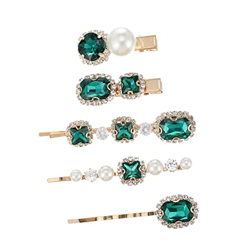 EXQUIMEUBLE 1 Haarspange mit Strass französisch Strass-Haarnadel Haarklammern Clips Perle groß haarschmuck Mädchen Haarspange Mädchenhaarclip Frauenhaarclip Strass-Haarspange Strasssteine von EXQUIMEUBLE