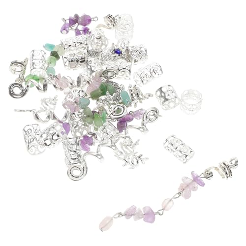 EXQUIMEUBLE Zopf-charms Haarschmuck Für Zöpfe Haarschmuck Für Zopfaccessoires Haarringe Für Zöpfe Flechtschmuck Mit Steinakzenten Zopfaccessoires Für Frauen Haarquaste von EXQUIMEUBLE