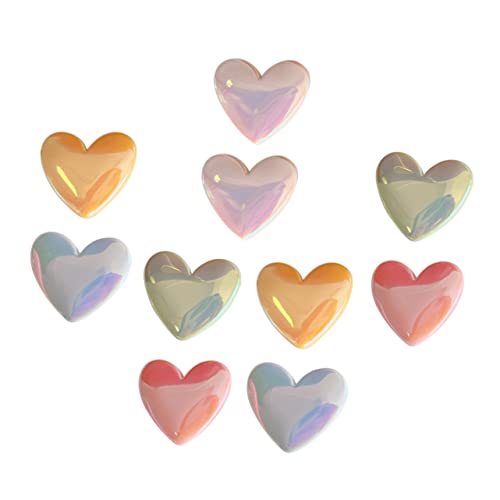 EXQUIMEUBLE 10 Stück Herz Haarspangen für Mädchen Süße Haarnadeln in Herzform für Dickes Glattes oder Lockiges Haar Haar Accessoire für Valentinstag und Alltag Einfach zu Befestigen von EXQUIMEUBLE