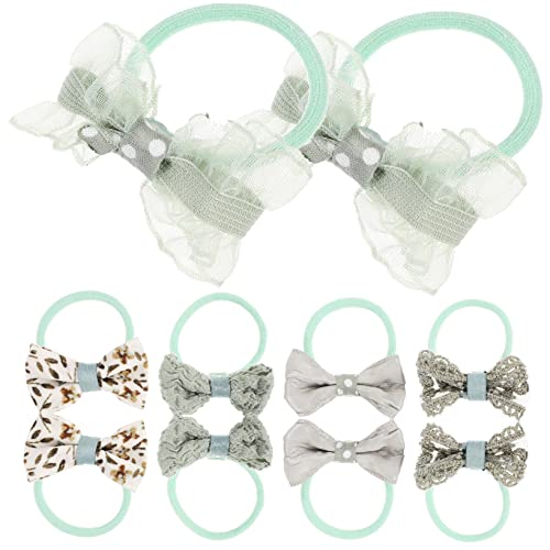 EXQUIMEUBLE 10stücke Haargummis Mit Schleife Elastische Haarbänder Für Damen Und Mädchen Pferdeschwanzhalter in Verschiedenen Farben Haarschmuck Für Party Und Alltag von EXQUIMEUBLE