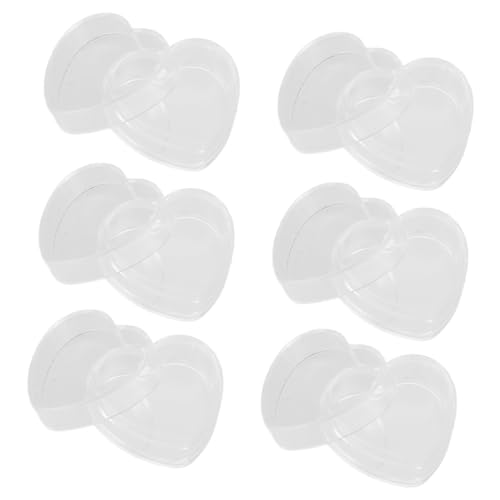 EXQUIMEUBLE 10stücke Herzförmige Nagelkunst Aufbewahrungsboxen Transparente Organizer Für Schmuckteile Maniküre-zubehör Und Bastelmaterialien Einfache Sichtbarkeit Und Stilvolle von EXQUIMEUBLE