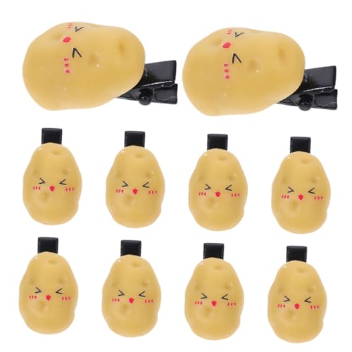 EXQUIMEUBLE 10stücke Kartoffel-neuheitsspangen Für Junge Mädchen Neuartiger Kopfschmuck Realistische Künstliche Kartoffelhaarspangen Simulationsgemüse Als Haarnadel Und Seitenspange Für Alltag von EXQUIMEUBLE