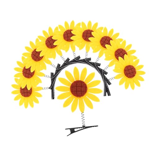 EXQUIMEUBLE 10stücke Sonnenblume Haarspangen Damen Mädchen Haarclips Haarklammern Dekoration Für Alltag Geburtstag Reise von EXQUIMEUBLE