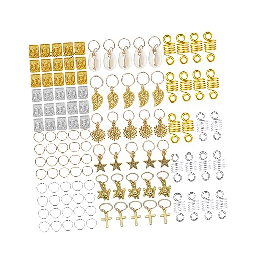 EXQUIMEUBLE 120 Stück Haarflechtringe Zopf Haarspangen Haarschmuck Haarperlen Haar Accessoires Dreadlock Ring Haarmanschetten Ausgehöhlte Dreadlocks Haarschlauch EXQUIMEUBLE 120 Stück Haarflechtringe Zopf Haarspangen Haarschmuck Haarperlen Haar Accessoires Dreadlock Ring Haarmanschetten Ausgehöhlte Dreadlocks Haarschlauch von EXQUIMEUBLE