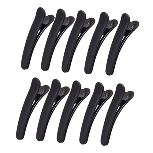 EXQUIMEUBLE 12Stücke Haarklammern Schwarz Rutschfeste Haarspangen für Damen für Friseursalons und Täglichen Gebrauch Vielseitig Einsetzbar von EXQUIMEUBLE