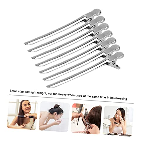 EXQUIMEUBLE 12stücke Teiliges Edelstahl Haarklammern Robuste Entenbill-haarspangen Zum Abteilen Für Damen Und Herren Leicht Und Langlebig von EXQUIMEUBLE
