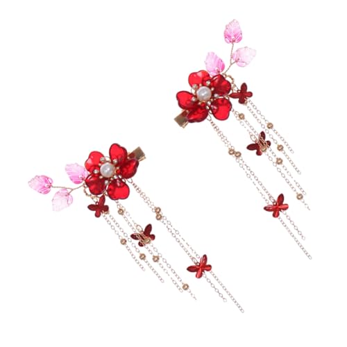 EXQUIMEUBLE 1Paar Quaste Haarklemmen aus Hochwertigem Material Blumenform für Verschiedene Anlässe Perfektes Haaraccessoire für Damen Zeitloser Retro Stil von EXQUIMEUBLE